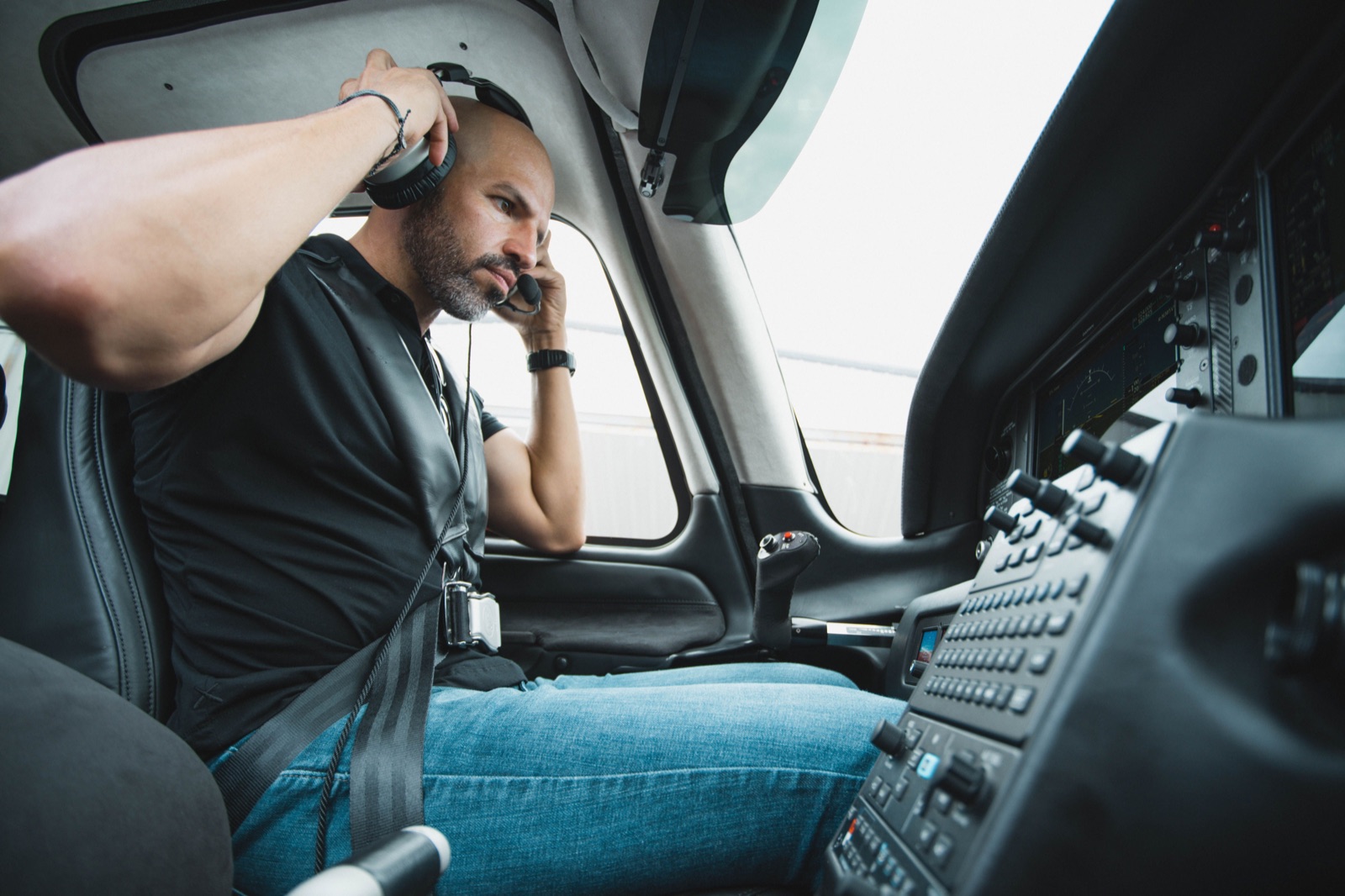 Lucas Boccheciampe in the cockpit